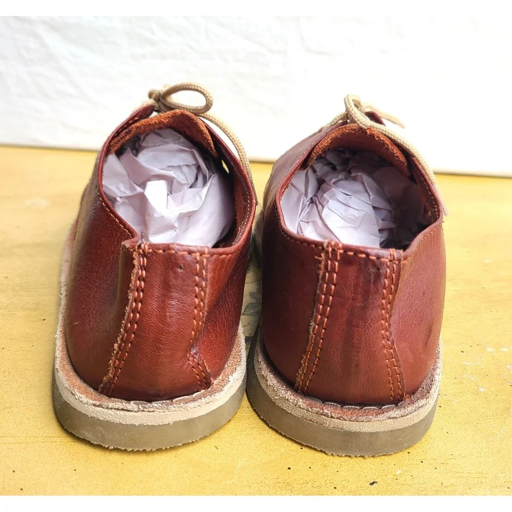 Cucos‎ Kids US 10 Brown 100% Genuine Leather Woven Huaraches Dress Shoes Lace Up